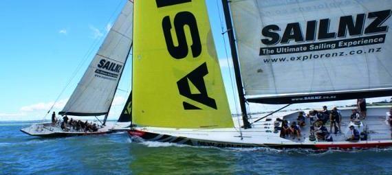Take part in the excitement of an Americas cup match race on Auckland Harbour
